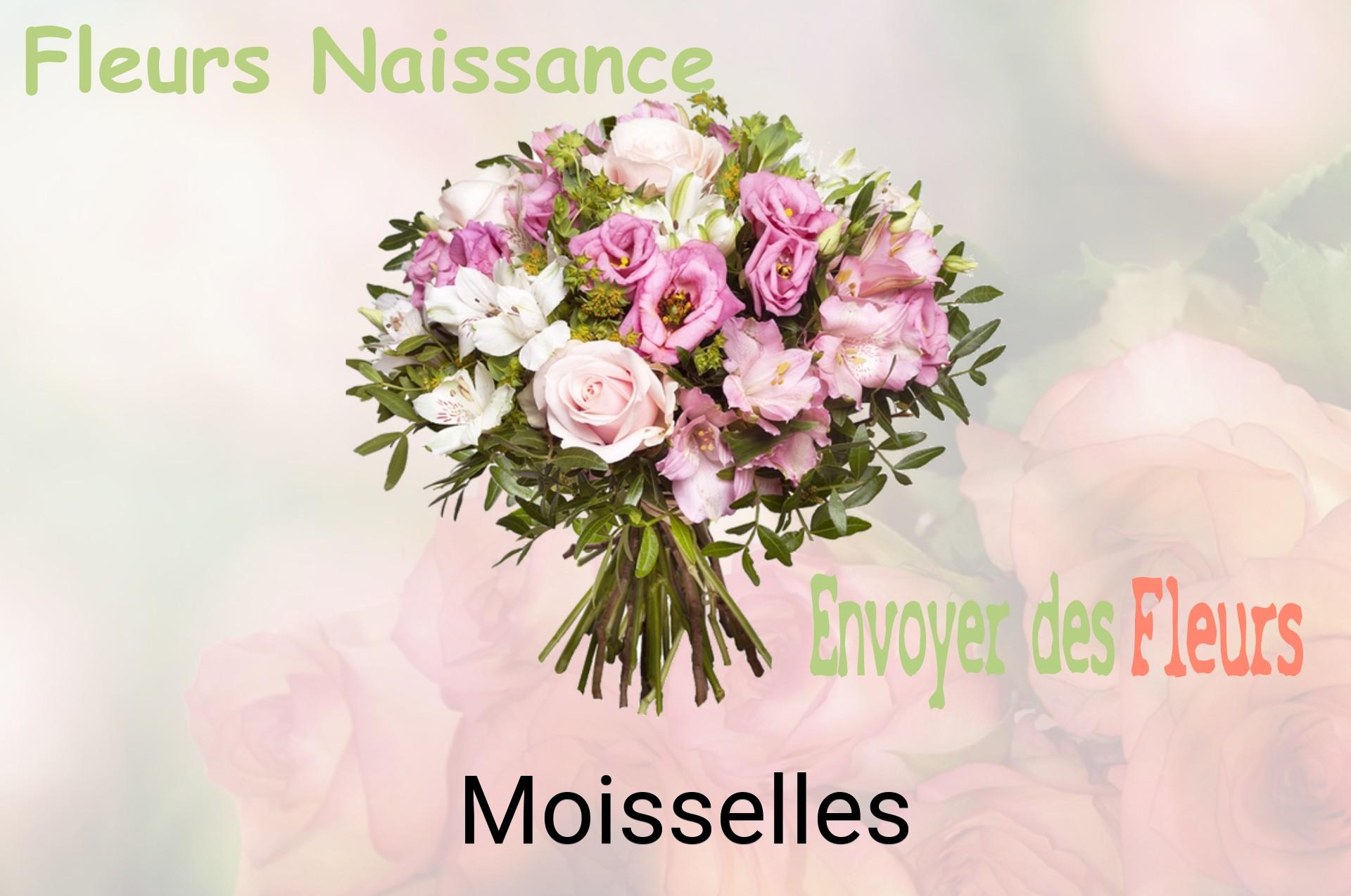 Bouquet de fleurs de naissance livré à Moisselles