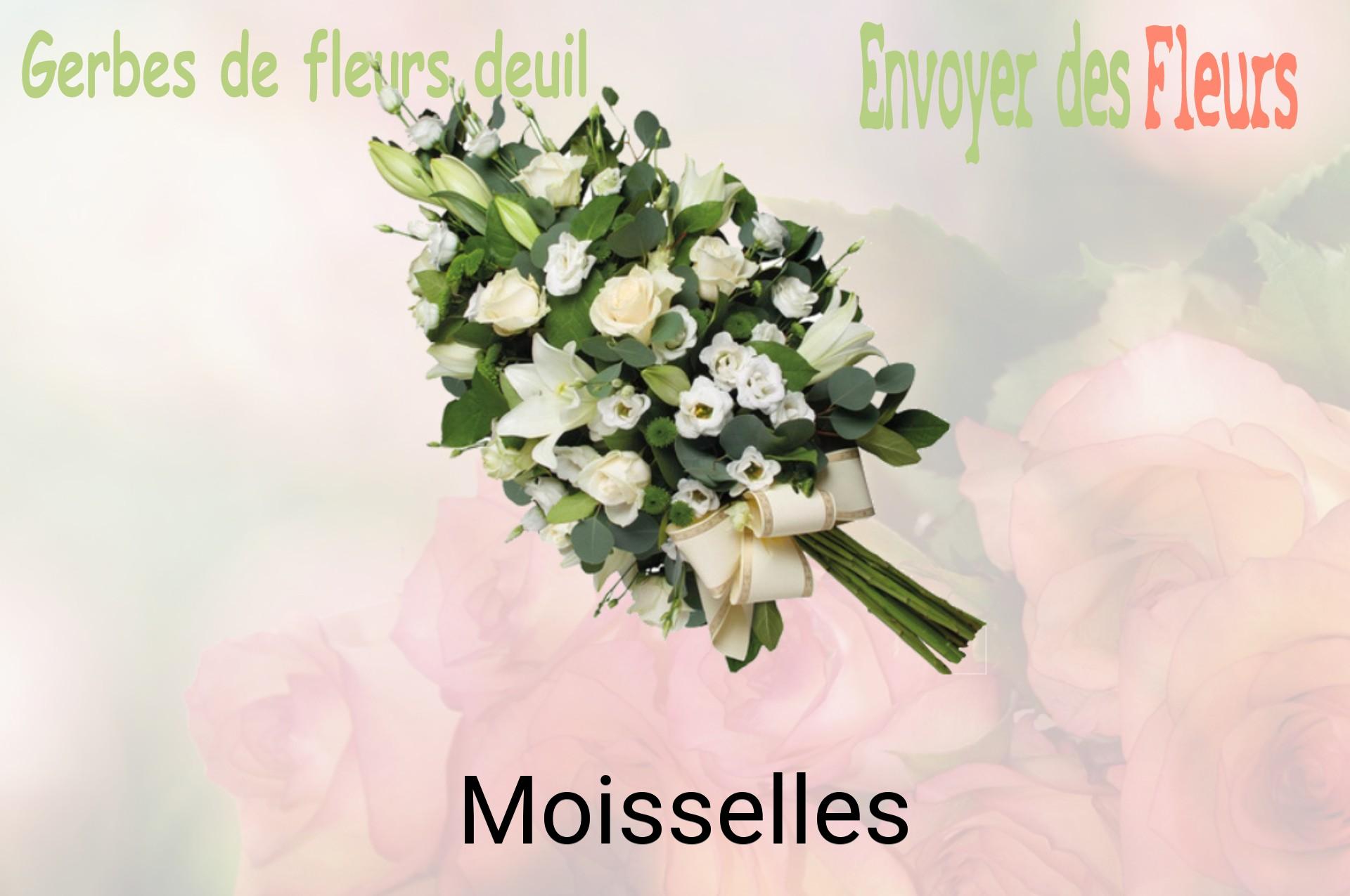 Gerbe de fleurs de deuil livrée à Moisselles